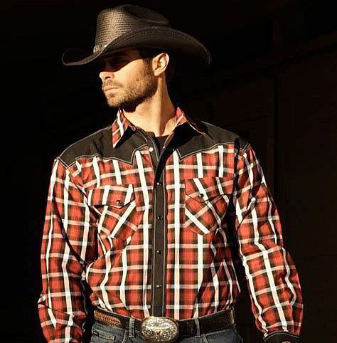 estampado cowboy camisa