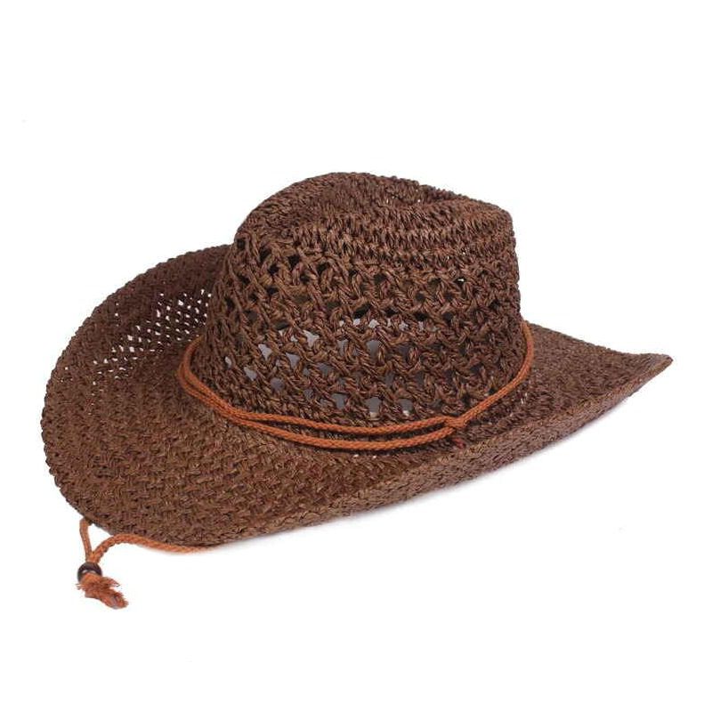 Sombrero western mujer marrón cuerda