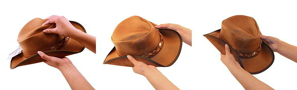 Cómo dar forma o doblar un sombrero de vaquero