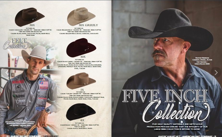 mejores marcas de sombreros vaqueros: colección American Hat Company, Inc