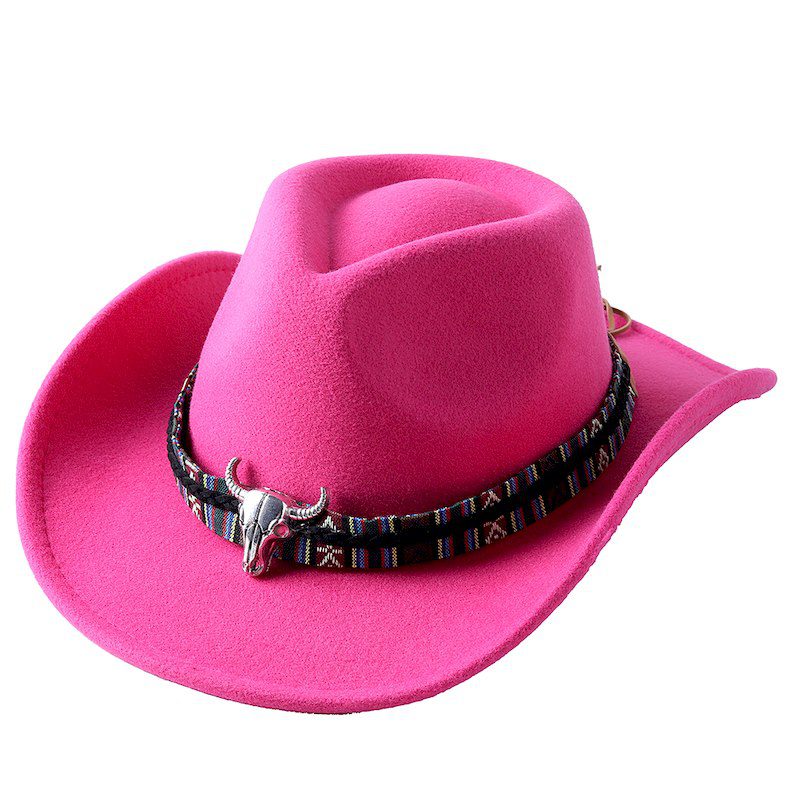 Gorro cowboy rosa