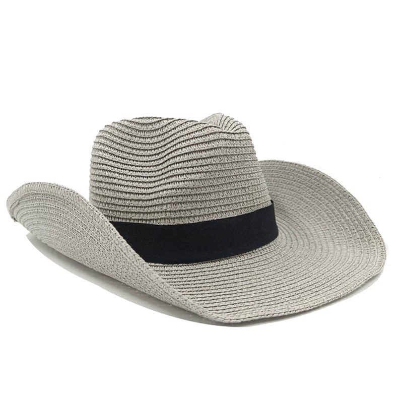 Texana Sombrero Vaquero para Mujer paja gris