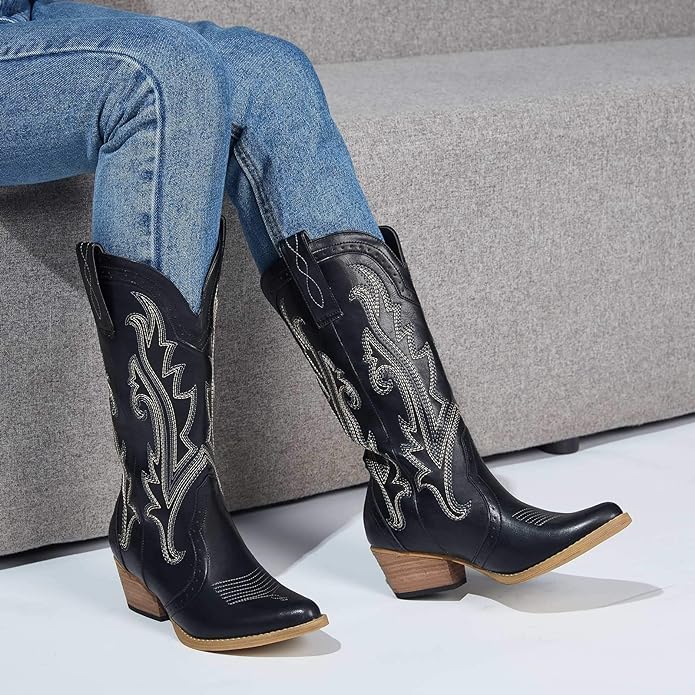 botas vaqueras de mujer: Botas vaqueras HISEA Rollda