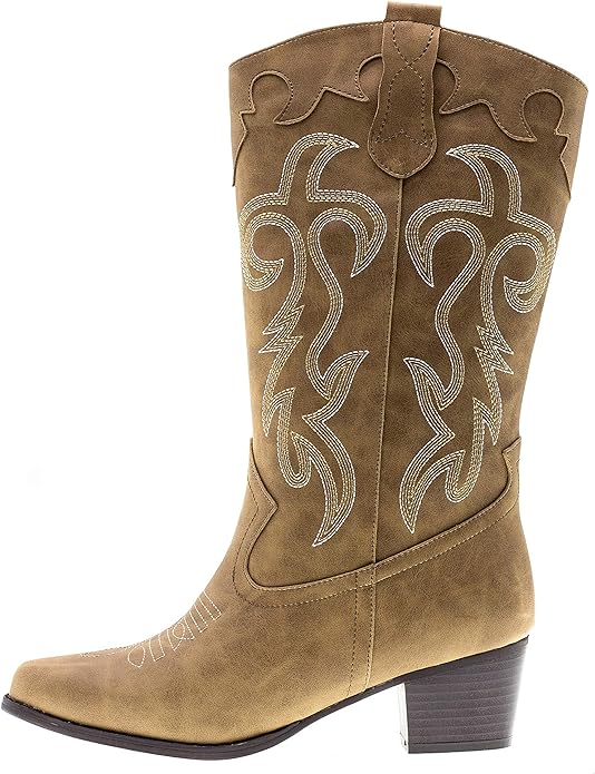 botas vaqueras para dama: marron